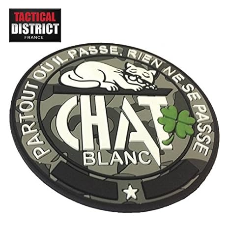 Ecusson Pvc Chat Blanc Police Gendarmerie Divers Amazon Fr Commerce Industrie Science
