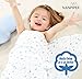 NANPIPER Cotton Muslin Baby Bath Towel, Super Soft and Water Absorbent, 6 Layers Muslin Cotton Warm Baby Blanket for Newborn Infant, Size 42x42 Inches, 1Pcs (Stars)