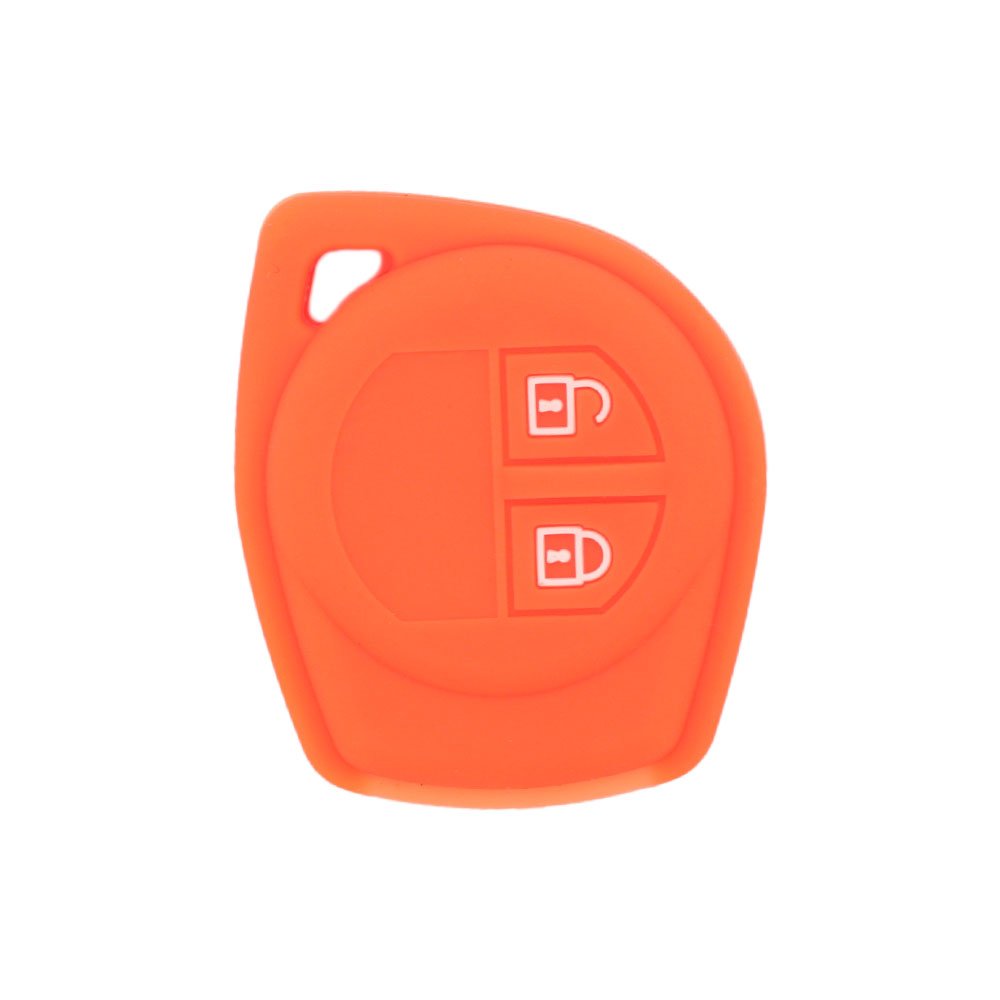 BROVACS Silicone Cover Protector Case Holder Skin Jacket Compatible with SUZUKI 2 Button Remote Key Fob CV4545 Orange