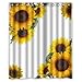 ZHANZZK Sunflowers Waterproof Bathroom Shower Curtain 60x72 Inches