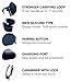 The OAKS Improved Airpods Case Protective Cover Skin with Lockable Carabiner and Airpods Strap Compatible with Airpods Charger Case (5 Colours Available) (Navy Blue)