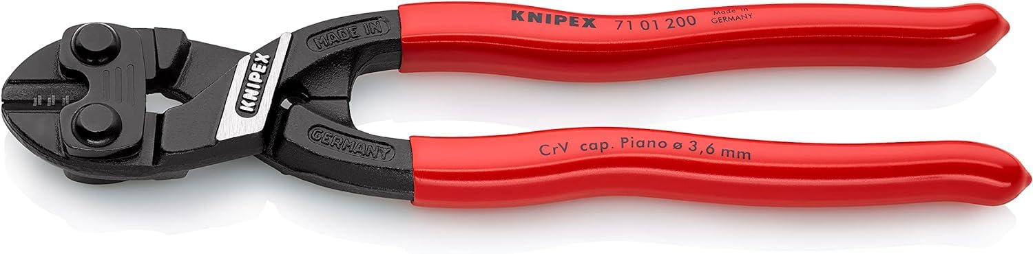 KNIPEX Cobolt Compact Bolt Cutter with Plastic Coating 200 mm, 71 01 200