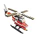 COGO 3904 Fire Rescue Helicopter with Fireman Doll Spinning Propeller Heli Blade Vehicle Compatible Building Blocks Set 81 Bricks