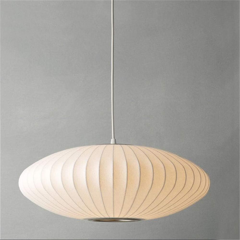 Chandeliers Modern, White Silk Chandeliers for Living Room Restaurant Bedroom Suspension Lamp Creative Window Art Pendant Lights, Type of Bulb: E27 60W (Saucer)