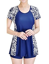 Bañador de una pieza para dama con mangas cortas