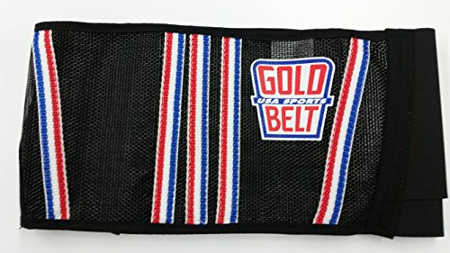 The Original GOLD BELT "Cool One" motorcycle kidney belt (Black/red/white/blue)
