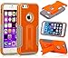 Iphone 6 4.7"Case, MeKo Premium branded Dual Layer (Hard PC + Soft Silicone) with Kickstand Cellphone cover Case For iPhone 6 4.7" (Black)