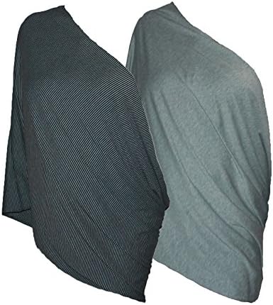 Quality Nursing Cover Scarf SET - 2 Chic Infinity Scarves - Comfortable Breastfeeding Privacy - Valued Baby Shower Gift - Style 20+ Ways - FREE Style Guide
