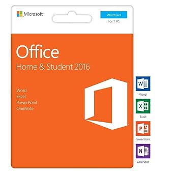 Office 2016 Home and Student Box - 1 PC - Box - Word Excel PowerPoint OneNote - MS Office 2016 für Windows 10 / 8 / 8.1 / 7