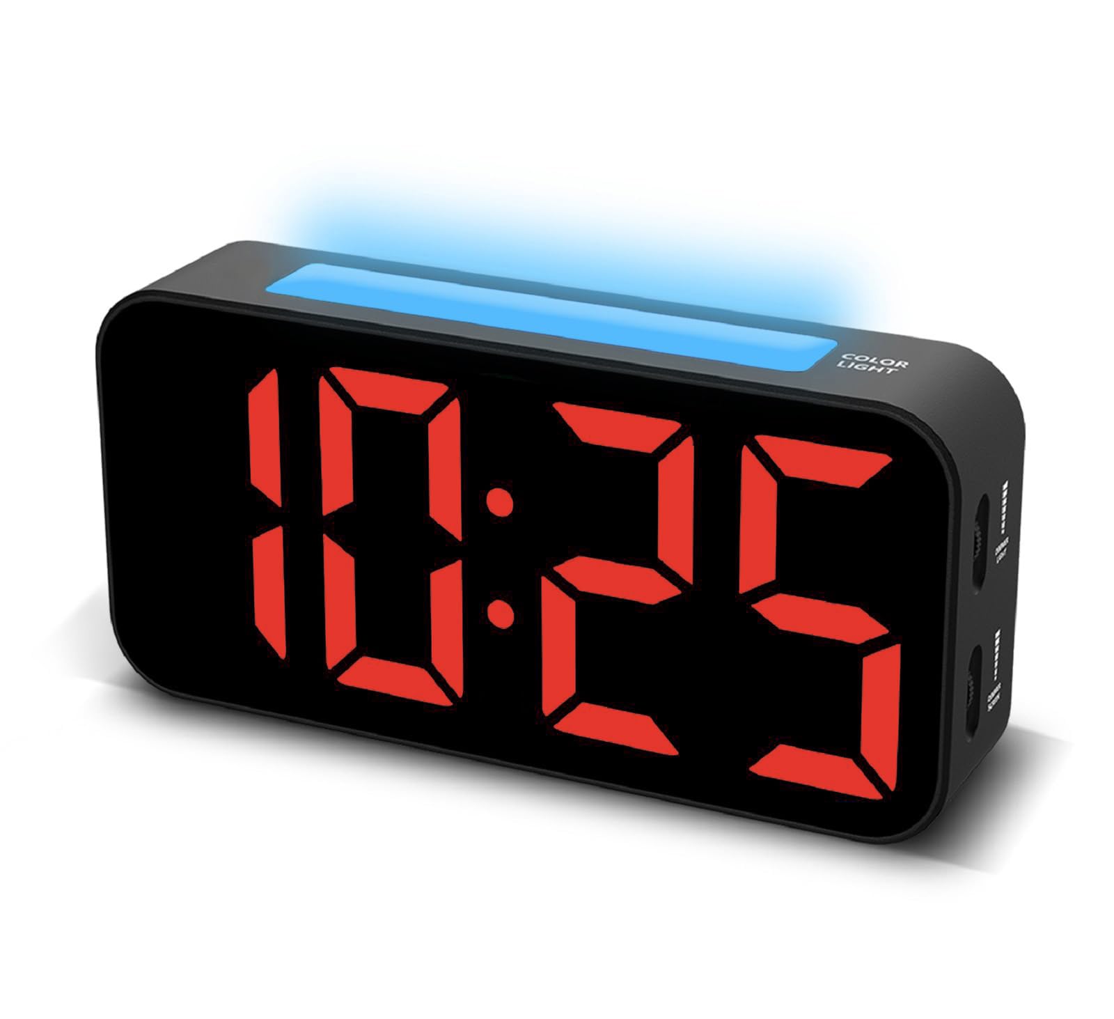 Topski Loud Alarm Clocks for Bedrooms Heavy Sleepers, Digital Clock with Night Light, Large Display, Dual Alarm, Snooze, Dimmable Bedside Alarm Clock for Kids Teens Boys Girls