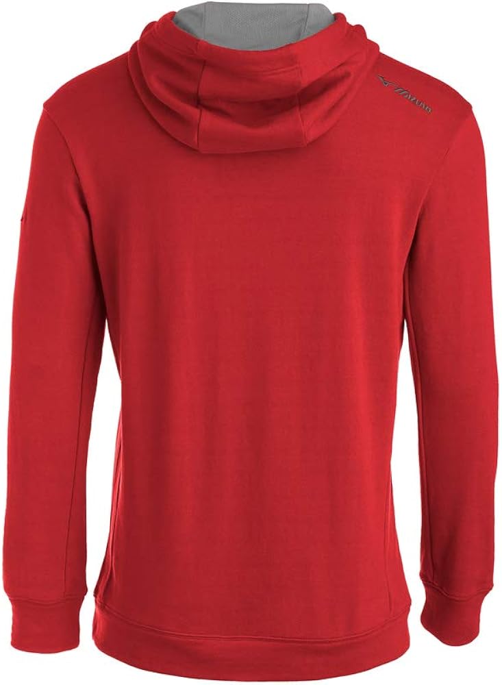 Mizuno Comp Warmup Hoodie, Red, X-Large : Clothing