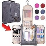 Boacay Premium Hanging Travel Toiletry Bag for Women and Men | Hygiene Bag | Bathroom and Shower Organizer Kit with Elastic Band Holders for Toiletries
