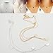 RoseSummer Women's Jewery Doublelayer Chains with Star and Moon Simple Choker Necklace (Sliver)