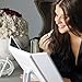 Prosper Beauty Lighted Makeup Mirror Vanity [LIT 36 LED Lights Bright Natural Beauty Cosmetic Travel Trifold 1x / 2X / 3X Magnification USB Charging 180 Degree Adjustable Stand (White)