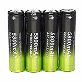 Start 5800mAh Li-ion 3.7V 18650 Rechargeable Battery For Flashlight Torch (4pcs)