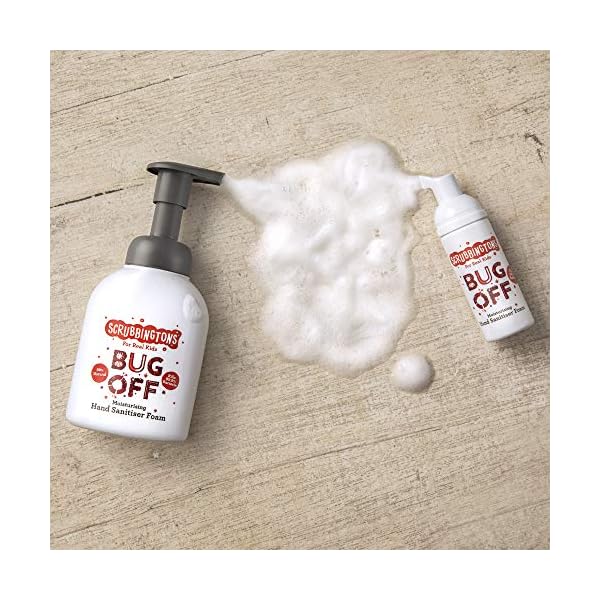 Scrubbingtons-Bug-Off-Childrens-Alcohol-Free-Foaming-Hand-Sanitiser-for-Sensitive-Skin-with-98-Natural-Ingredients-with-Eco-Duo-Bottle-200ml-Refill-Pouch-200ml Scrubbingtons Bug Off Children's Alcohol Free Foaming Hand Sanitiser for Sensitive Skin Eco Fiendly Duo Bottle 200ml and…