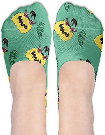 NEW Yellow Caterpillar Womens No Show Socks Thin Low Cut Casual Socks Non Slip