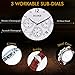 HOWK Men's Chronograph Quartz Watches with Date Analog White Luminous Dial and Brown Leather Band