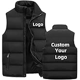 Custom Logo Autumn Winter Men Coats Jackets Vest Fashion Thick Stand Collar Cotton Personalized Jacket Sleeveless