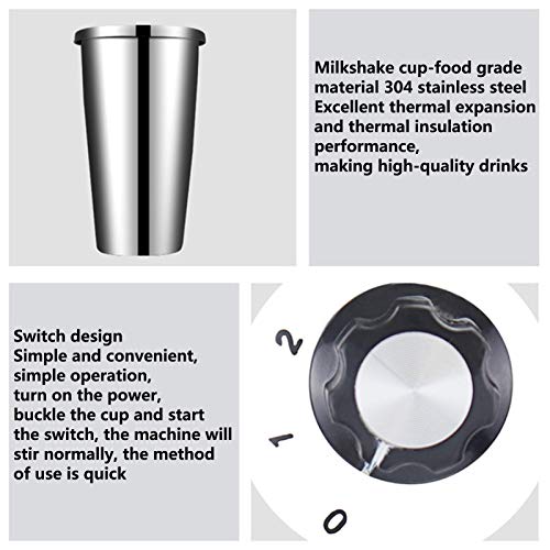 Milkshake Maker Getränkemixer 2 Geschwindigkeitsstufen Drink Cocktail Mixer Aus Edelstahl Für Bar Und Restaurant… – Bild 6