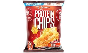 Quest Nutrition Protein Chips, BBQ, 21g Protein, 3g Net Carbs, 130 Cals, Low Carb, Gluten Free, Soy Free, Potato Free, Baked, 1.2oz Bag, 8 Count, Packaging May Vary