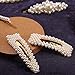 Onlyesh 8 PCS Pearl Hair Clips, Elegant Fashion Gold Hair Barrettes Pins Accessories Pearl Alligator Clips for Wedding Party or Daily for Women and Girls