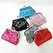 LovesTown Coin Purse,6 Pcs Assorted Colors Sparkly Bling Coin Purses Purse Pouch Small Clutch Wallet for Girls Party Favors