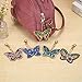 DIY Key Chains Diamond Painting by Numbers Kits, Full Drill Rhinestone Mosaic Making Christmas Decorative for Art Craft Key Ring Phone Charm Bag Decor (5 Pack) (Butterfly)