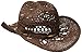 Stylish Toyo Straw Beach Cowboy Hat W/Shapeable Brim, Bohemian Modern Cowgirl
