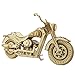 Bitopbi 3D Wooden Puzzles Laser Engraving DIY Safe Assembly Constructor Kit Toy for Teens and Adults (Motorcycle)