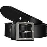 Perfect Fit 1.5 Inch Garrision Genuine Leather Belt American Made Black Leather and Chrome Buckle
