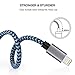 Eashion Lightning Cable 3Pack 3FT 8Pin iPhone Charger, Premium Nylon Braided USB Charging Cord Compatible with iPhone 7 7 Plus 6 6s 6 plus 6s plus 5 5s 5c se ,iPad, iPod & More (Black & Blue)