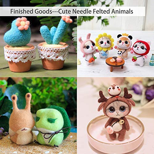 Needle Felting Kit - Needle Felting Needle - Wool Felt Tools - Felting Foam Starter kit Mat Awl Needles with Handy Case