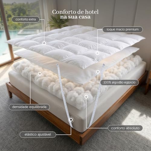 Artelassê Pillow Top King Sublime Artelassê Algodão 230 Fios Branco Liso