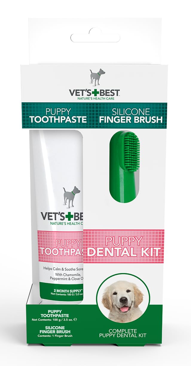 Vet’s Best Puppy Toothpaste| Teeth Cleaning and Fresh Breath Dental Care Gel, 100 g