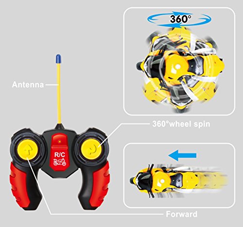 Cottontail RC Radio Control Motorcycle Car Toy Yellow Light and Sound Remote Control