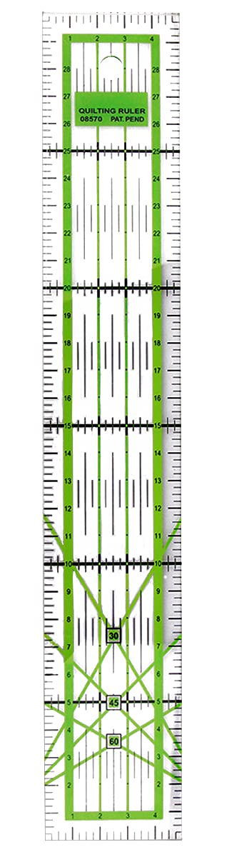 Acrylic Quilting Ruler, ZoneYan Patchwork Ruler Tool, Sewing Template, Quilt Ruler Template, Fabric Ruler, DIY Sewing Ruler, Patchwork Quilting Ruler, Square Patchwork Ruler (30 * 5cm)