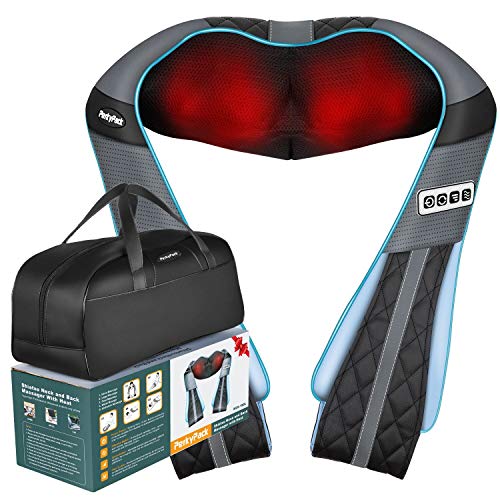 Shiatsu Back Neck Massager With Heat Perkypack Deep Tissue Kneading Massager For Neck Back Shoulder Foot