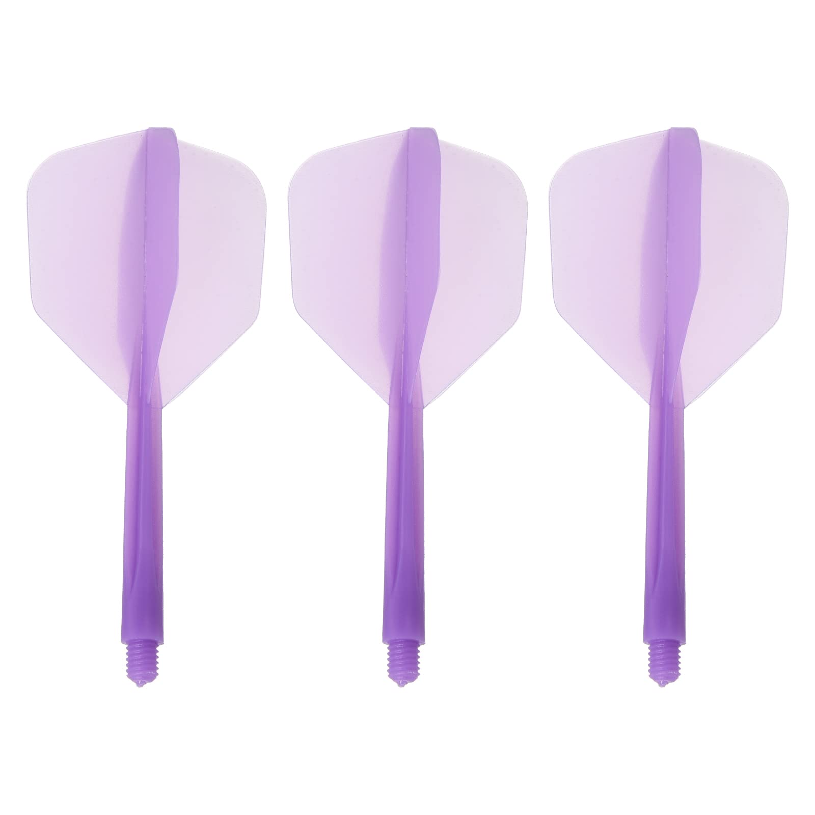 PATIKIL Integrated Dart Shaft & Flights, 3 Pack Durable Plastic Dart Flight Set, Purple