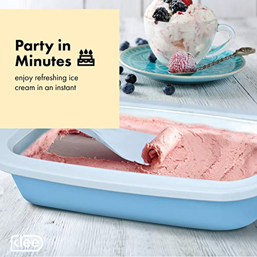 Klee 3-Piece Instant Ice Cream Maker Pan with Ice Cream Spade, Scraper and Recipes - Thumbnail 7