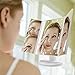 Maibtkey Makeup Mirror Portable Tri-Folded Lighted White Travel Vanity Mirror with 22 LED Lights and Magnifying Mirror with 2X 3X Magnification 180° Rotatable for Women Men Girls Cosmetic Makeup