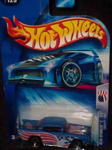 Star Spangled 2 Series #3 Chevy 1957 3-spoke Wheels #2004-125 Collectible Collector Car Mattel Hot Wheels 1:64 Scale