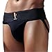 KD Willmax Jock Strap Gym Athletic Cotton Supporter with Cup Pocket Ultra Soft Black Large