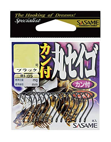 ささめ針(SASAME) RI-05 カン付セイゴ ブラック 12