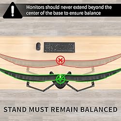 VIVO Dual LED LCD Monitor Mount, Free-Standing Desk
