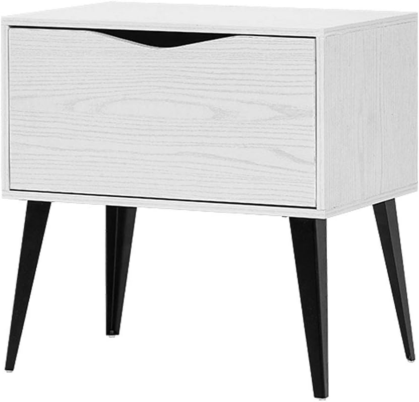 Nightstand LHY- Simple modern bedside table Simple storage cabinet Bedroom bedside locker Convenient (Color : White)