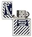 Zippo Blue White Original Logo Pocket Lighter, White Matte