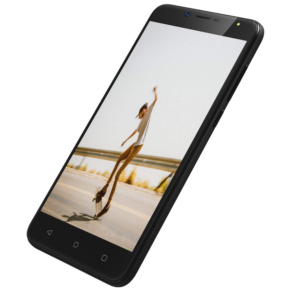 4G Handy Ohne vertrag 5,5 Zoll, 2GB+16GB, Android 7.0 Handy Dual SIM, 8MP+5MP Kamera, HD 1280 * 720 Bildschirm, Akku 2970mAh, Wieppo S6 Unlocked Smartphone Bluetooth GPS OTG (Schwarz)