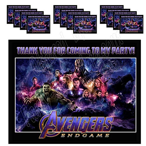Avengers Endgame Movie Stickers Party Favors Supplies Decorations Gift Bag Label Stickers ONLY 3.75" x 4.75" -12 pcs Comics Anti-Hero Eddie Brock