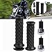 7/8 Inch Motorcycle Universal Rubber Black/Brown Handlebar Hand Grip Bar End for Cafe Racer Bobber Clubman Custom (Grip Bar End Black)